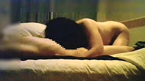 Sexy wife in red lingerie tempts for secret sex with cowgirl riding and handjob close up