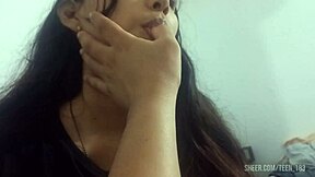 Teen slim 18 year old fondles perfect tits in pov homemade riding orgasm