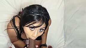 amateur brunette colombian latina in lingerie and heels gets fucked missionary and doggystyle in homemade pov cosplay