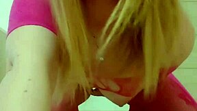 a cute girl slipped into sexy lingerie and began fingering herself solo