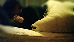 Sexy wife in red lingerie tempts for secret sex with cowgirl riding and handjob close up