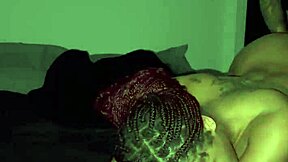 Big black cock bangs curvy ebony wife in rough doggystyle all night with wet pussy creampie