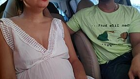 Best friend's gf takes it anal in car quickie!