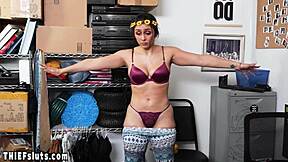 busty hippie teen thief gets clothes ripped for doggystyle punish fuck by lp officer