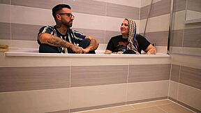 livie shares nerdy backstage stories from the bath during her piercing and tattoo interview with frankie jax at the party