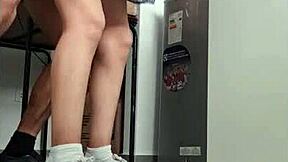 Argentina nataly ninfomana gets fucked in the kitchen with her cute latina ass and miniskirt up 😈🍑