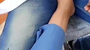 Licking her feet turns into my wildest fantasy at the party