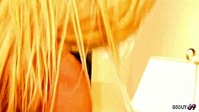 Wow, this pale skinny blonde gets picked up for her first rough casting fuck!