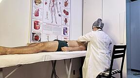 Patient Gets Hard For Naughty Nurse In Dirty Exam!