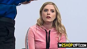 i'm a tender blonde shoplifter who must respect the law and that big rough cock