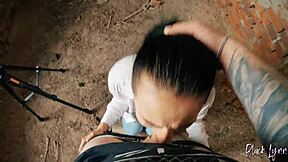 I can't believe this long haired teen 18+ facefucked me in that abandoned building