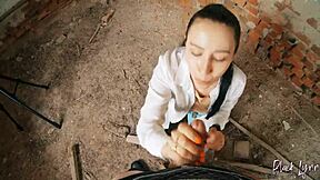 I can't believe this long haired teen 18+ facefucked me in that abandoned building