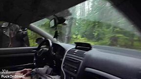 so this teen gets her tight anus roughly stretched in my car, loving every second