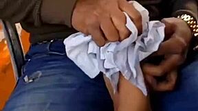 Licking her feet turns into my wildest fantasy at the party