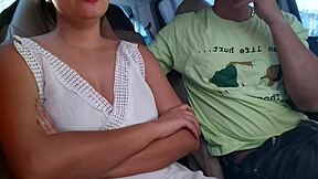 Best friend's gf takes it anal in car quickie!