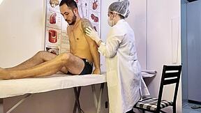 Patient Gets Hard For Naughty Nurse In Dirty Exam!