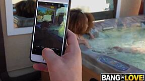 Cecilia Lion in Spying on This Hottie Pays Off With Bent Over Doggystyle Fuck and Cumshot on Big Tits