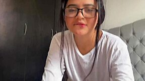 my stepsister comes into my room to fuck me and begs for cum on her face 😏