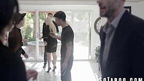 rich philanthropist dominates homeless petite teen with rough bdsm whipping and hardcore fucking in taboo fantasy