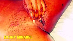 Ebony Masturbates and Fucks with Big Cock Outdoors