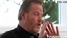 Rival Stepsisters Gal and Aubree Blow and Fuck Elias for Peace