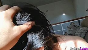 hey, watch this amateur milf give a wild blowjob then ride cowgirl in hardcore orgasm with petite latina teen