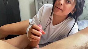 my stepsister comes into my room to fuck me and begs for cum on her face 😏