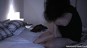 late at night my stepdad showed up to my room to comfort me with anal assfucking gaping orgasm as horny petite teen slut. taboo daddy not daughter rough wet young brunette blowjob cumshot.