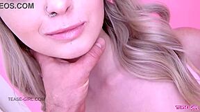Sexy Teen Blonde Swallows Cum From Step-Dad After Massage And Interview On Sofa!