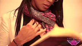 Why is this glasses girl fingering so deep in her wet shaved pussy?