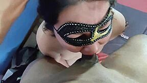 She craves that big cock deep in her throat with sloppy face fucking and hot cumshot on her face