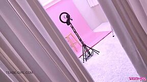 Sexy Teen Blonde Swallows Cum From Step-Dad After Massage And Interview On Sofa!