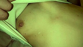 The petite teen 18+ felt tired of fucking so she let him jerk off on her tight pussy instead.