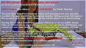 Hey, check out petite brunette Ryann sucking and rubbing that hard cock until she gets a facial!