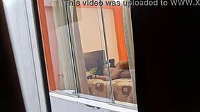 Mexican Nurse Miranda Rides Her Lover Passionately Without Closing the Window.