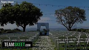 Adoptive parents teach their stepdaughter what to do on her wedding night in familystrokes trailer