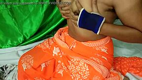 outdoors on the ranch, the indian couple dives into intense fucking with her hairy pussy and big ass taking center stage. aunt watches as teen tits bounce in wild country passion.