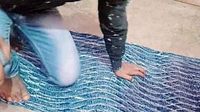 Bangali babu licks english mem big ass in yoga costume