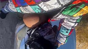 Just a quick doggystyle fuck with petite ebony before class in the outdoor classroom area.