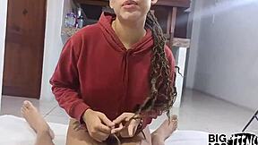 Stepsister, you just turned 18, want your first anal porn video?