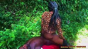 Petite Ebony Milf Stepdaughter Charges Phone Outdoors But Craves Big Black Cock Instead?