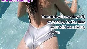 Blonde cougar dominates in leather boots and gloves outdoors