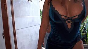 Oh yeah, stepmom totally gets how to handle stepson and his girlfriend by sharing that big ass pool fun