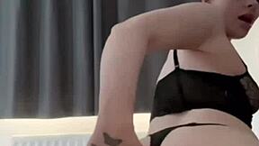 British teen slut teases with toys for intense solo squirting orgasm