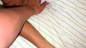 she cheats after passionate sex with lover, kissing cuckold husband covered in sperm