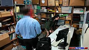 shoplyfter alex harper shows off perfect tits while getting fucked in the office