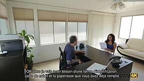 loan4k with young naive and poor girl in office