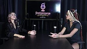 Naomi Campos shares her moans and thoughts on sexual positions in sheer red lingerie compilation.