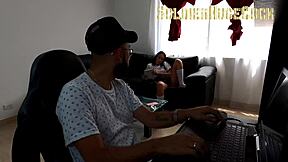 stepdaughter melany lopez acts like a total slut seducing me for huge cock in tight pussy