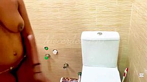 Quick hot fuck in the shower with ebony bodybuilder 😈 He spanks my shaved pussy hard!